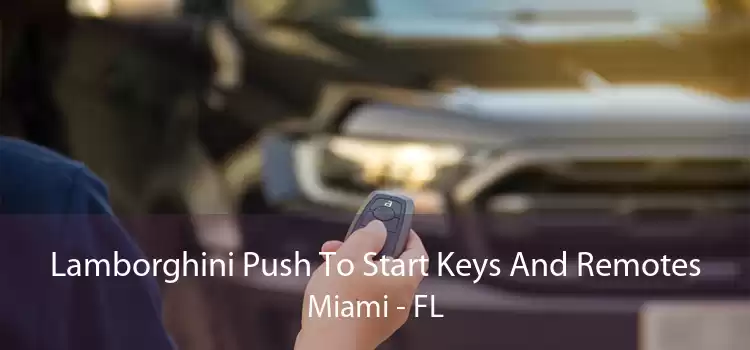 Lamborghini Push To Start Keys And Remotes Miami - FL